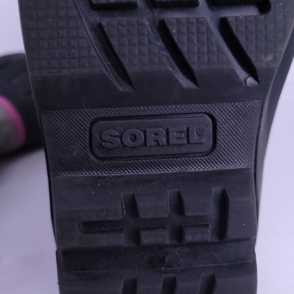 Sorel Flurry Youth Winter Snow Boots Gray Pink Black NY1965-061 Size 3 - Picture 11 of 16